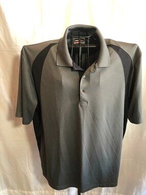 Grand Slam XLT Gray & Black Polo 25" Underarm to Underarm